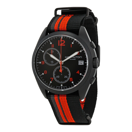 Hamilton Pilot Pioneer Chronograph Black Dial Men's Watch H76582933 - 546x546