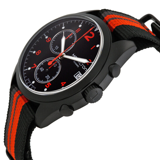 Hamilton Pilot Pioneer Chronograph Black Dial Men's Watch H76582933 - 546x546 Image #2