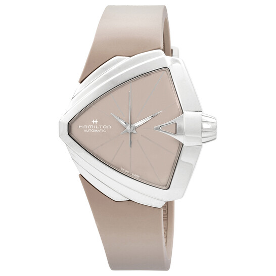 時計 Hamilton Ventura Men's Hamilton Ventura XXL Auto Black Rubber Strap Watch H24655331