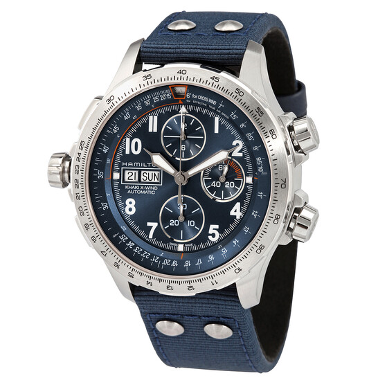 Hamilton X-Wind Lefty Chronograph Automatic Blue Dial Men's Watch