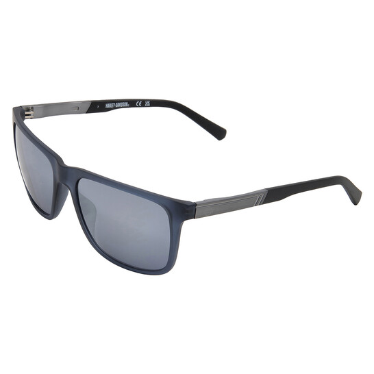 Harley Davidson Blue Mirror Square Men's Sunglasses HD00020 85X 58 ...