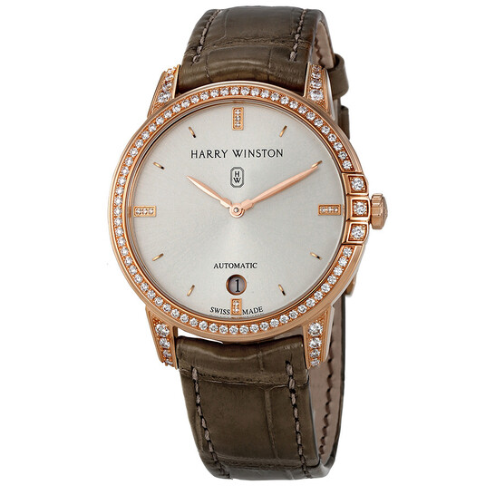Harry Winston Midnight Automatic 36mm Rose Gold Diamond Men's