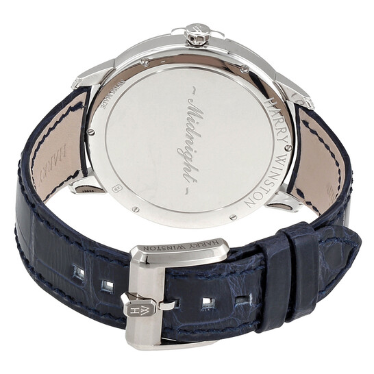 Harry Winston Midnight Diamond Drops Blue Dial 18K White