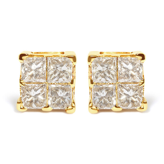 Haus Of Brilliance 14K Yellow Gold 3/4 Cttw Invisible Set