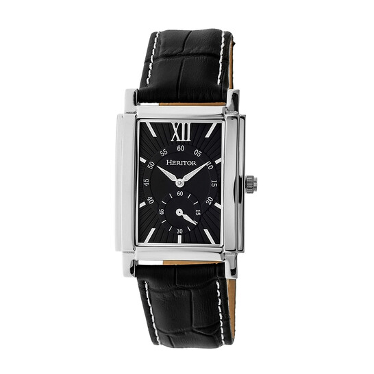 Heritor Frederick Black Dial Automatic Men's Watch HR6102 - 546x546