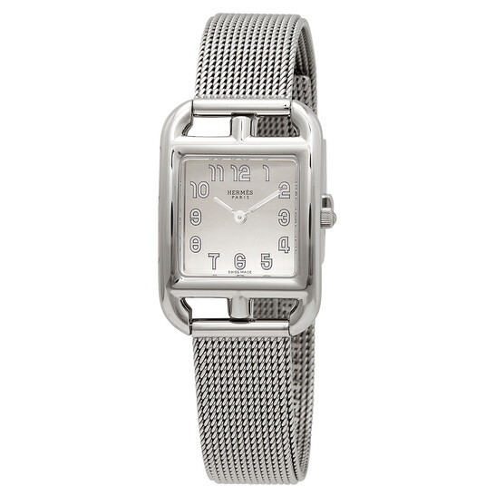 【HERMES】 Hermes Cape Cod Quartz Silver Dial Ladies Watch 045766WW00