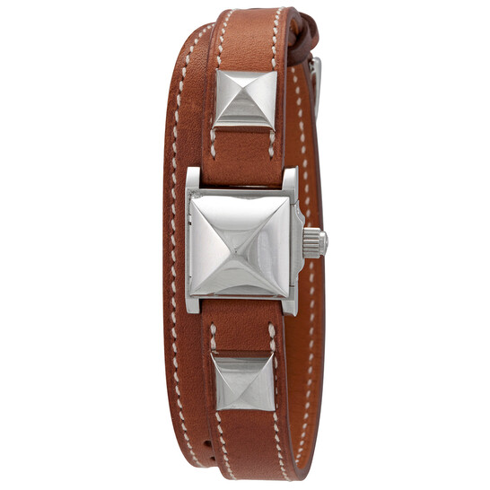 Hermes Medor Mini Silver Dial Double Wrap Ladies Watch  display picture 2