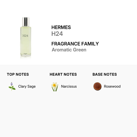 Hermes Men's H24 EDT Spray 4.2 oz Refill Fragrances 3346133500060