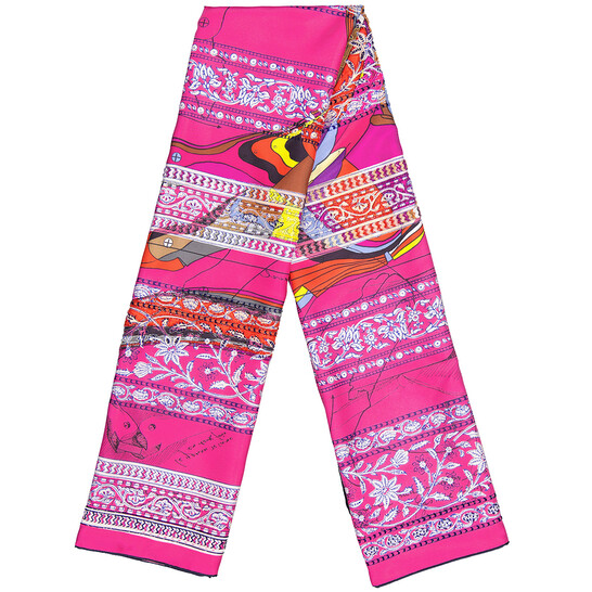 Hermes Pegase Au Bloc Embroidered Scarf 713368S 09