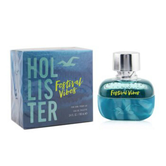 Hollister Men's Festival Vibes EDT Spray 3.4 oz Fragrances