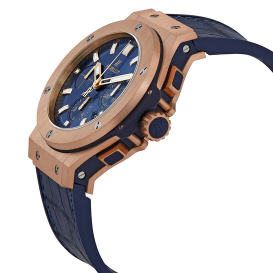 Hublot Big Bang 18kt Rose Gold Chronograph Automatic Blue Dial