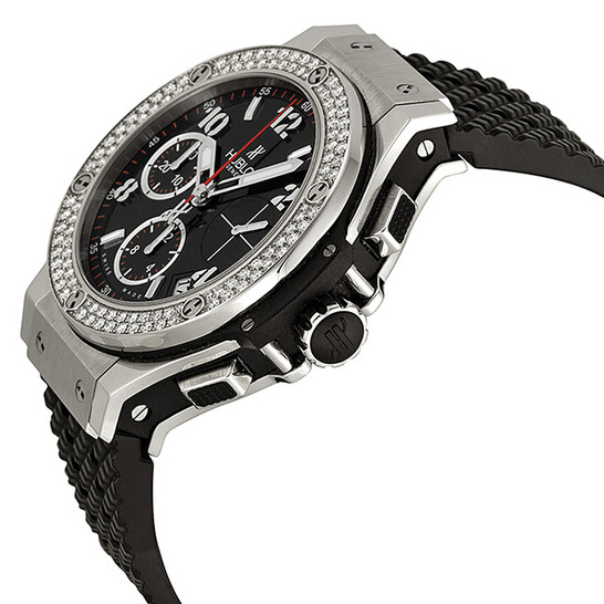 Hublot Big Bang Black Dial Automatic Black Rubber Men's Watch 342SX130RX114 - 546x546 Image #2