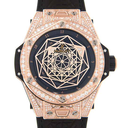 Hublot Big Bang Sang Bleu Automatic Diamond Black Dial Watch 415.OX.1118.VR.1704.MXM17 - 546x546