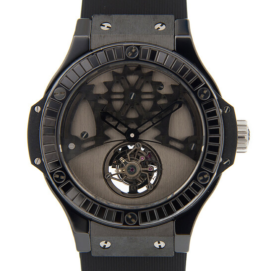 Hublot Big Bang Tourbillon Black Diamond Dial Men's Watch