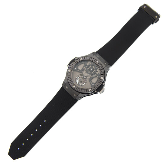 Hublot Big Bang Tourbillon Black Diamond Dial Men's Watch