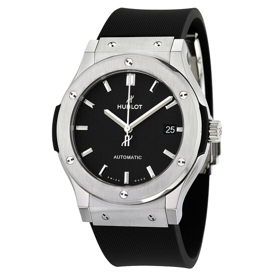 アン Hublot Classic Fusion Automatic Black Dial Black Rubber