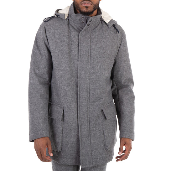 Hugo Boss Detachable Hood Long Sleeve Coat, Brand Size 50 (US Size