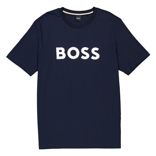 Tシャツ・カットソー Hugo Boss SS25 Logo print T-shirt (50495742 100) BOSS - Cotton-jersey T-shirt with logo print - White