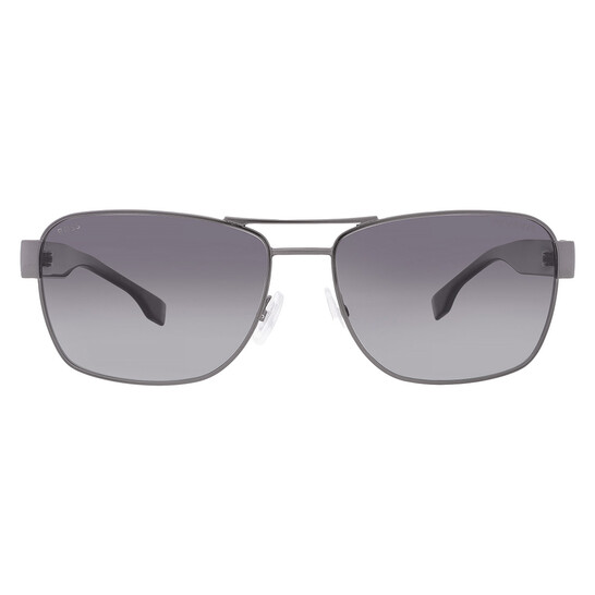 Hugo Boss Polarized Grey Shaded Navigator Men's Sunglasses BOSS