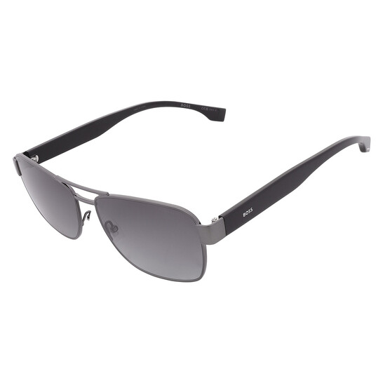 Hugo Boss Polarized Grey Shaded Navigator Men's Sunglasses BOSS