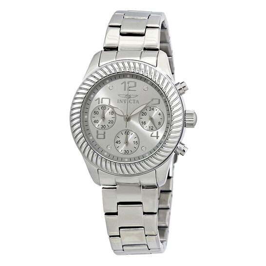 Invicta Angel Chronograph Silver Dial Ladies Watch 20265  display picture 2