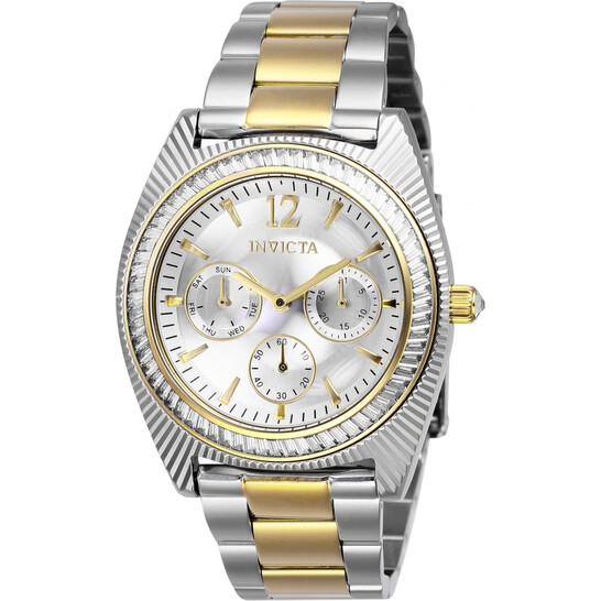 Invicta Angel Crystal Silver Dial Two-tone Ladies Watch  display picture 1