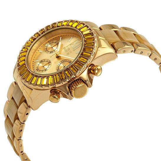 Invicta Angels Multi-Function Gold Dial Gold-plated and  display picture 2