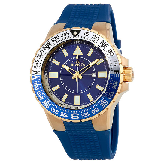 Invicta Aviator Zager Exclusive Blue Dial Blue Silicone  display picture 1