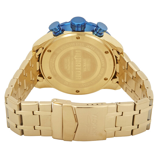 Invicta Aviator Chronograph Blue Dial 18kt Gold-plated Men's Watch 19173 - 546x546 Image #3
