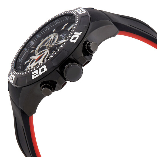 Invicta Aviator Multi-Function Black Carbon Fiber Dial Black Polyurethane Men's Watch 21741 Invicta Aviator Multi-Function Black Carbon Fiber Dial Black Polyurethane Men's Watch 21741 - 546x546 Image #2