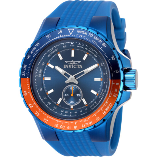Invicta Blue Dial Watch with Silver Case and Orange Strap Invicta 47169 Men main image 2
