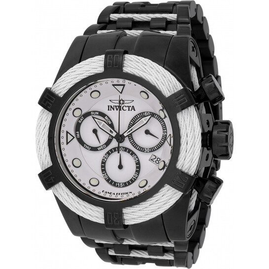 Invicta Bolt PANDA Chronograph Quartz White Dial Men display picture 2