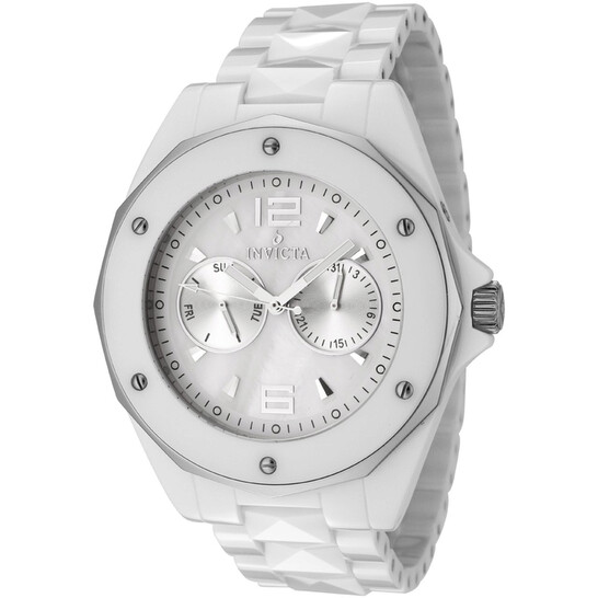 白波出品　9/4 Invicta Ceramic Collection Mother of Pearl Dial Men's Watch 0293