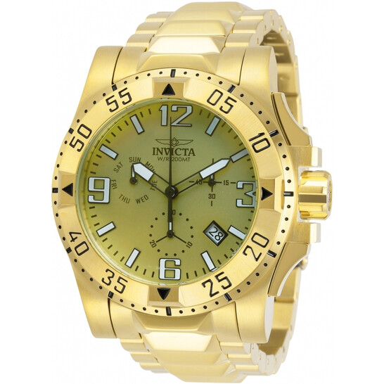 Invicta Excursion Chronograph Quartz Gold Dial Men's Watch 29826 ...