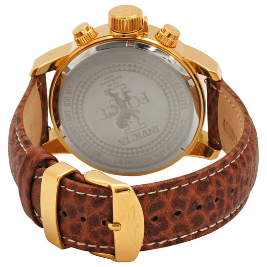 Invicta Force Lefty Chronograph Blue Dial Brown Leather Men's Watch 3329 - 546x546 Image #3