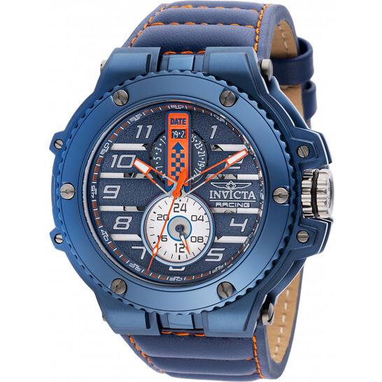 Invicta Invicta Racing Downforce GMT Quartz Blue Dial Men display picture 1