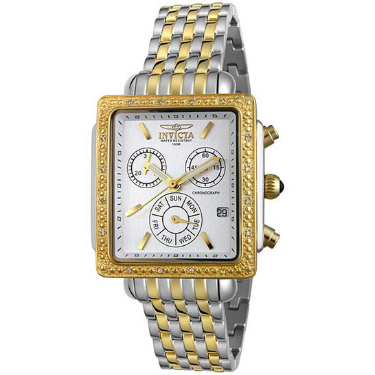 Invicta Ladies Square Angel Diamond Two-Tone Chronograph  display picture 1