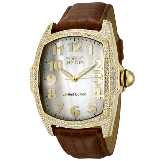 Invicta Lupah Collection Mother Of Pearl Dial Brown  display picture 3