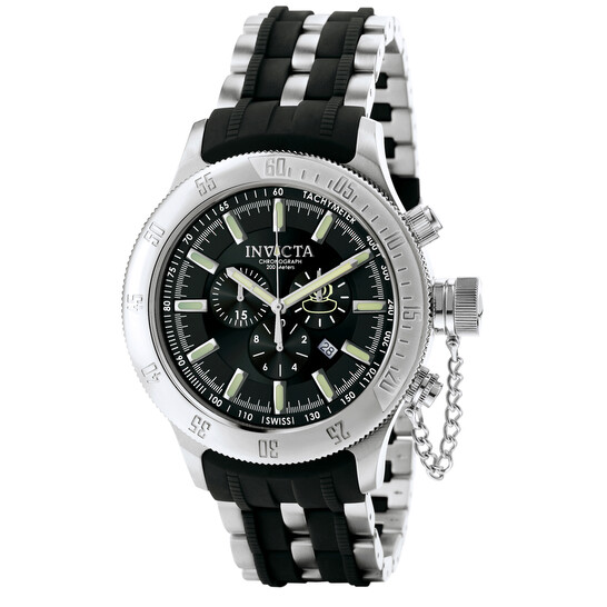Invicta Men's Russian Diver Collection Chronograph Black Rubber