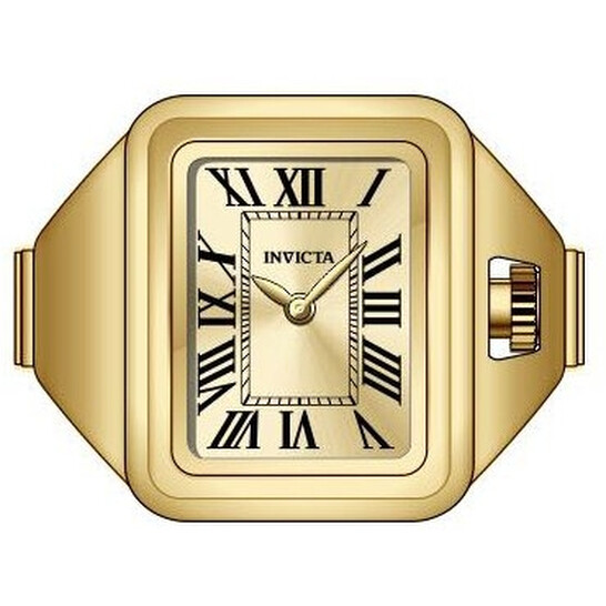 Invicta Mini Ring Watch Angel Quartz Gold Dial Ladies Watch  display picture 1