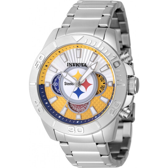 Invicta Nfl Pittsburgh Steelers Chronograph GMT Quartz Men's Watch