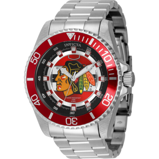 Invicta NHL Chicago Blackhawks Quartz Red Dial Men's Watch 42234