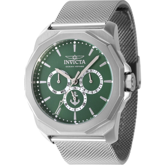 Invicta Ocean Voyage GMT Date Day Quartz Green Dial Unisex Watch 46251 - 546x546