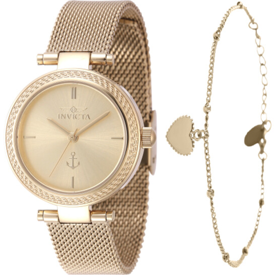 Invicta Ocean Voyage Quartz Gold Dial Ladies Watch 47268  display picture 3