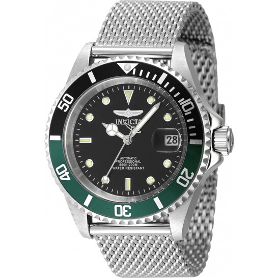 Invicta Pro Diver Automatic Black Dial Sprite Bezel Men's Watch