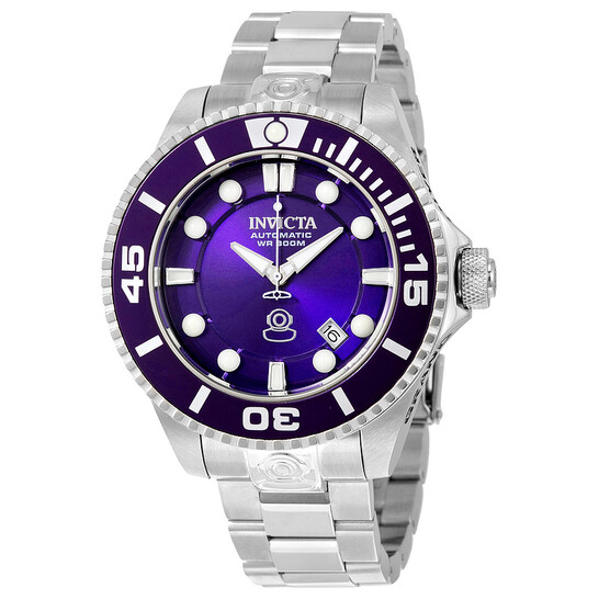 Invicta Pro Diver Automatic Purple Dial Stainless Steel Men's