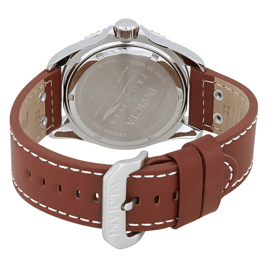 Invicta Pro Diver Brown Dial Brown Leather Men display picture 3
