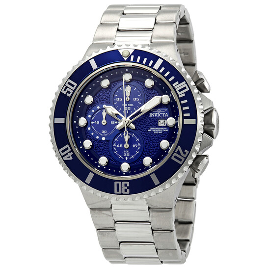 Invicta Pro Diver Chronograph Blue Dial Stainless Steel Men's Watch 18907 - Main Image