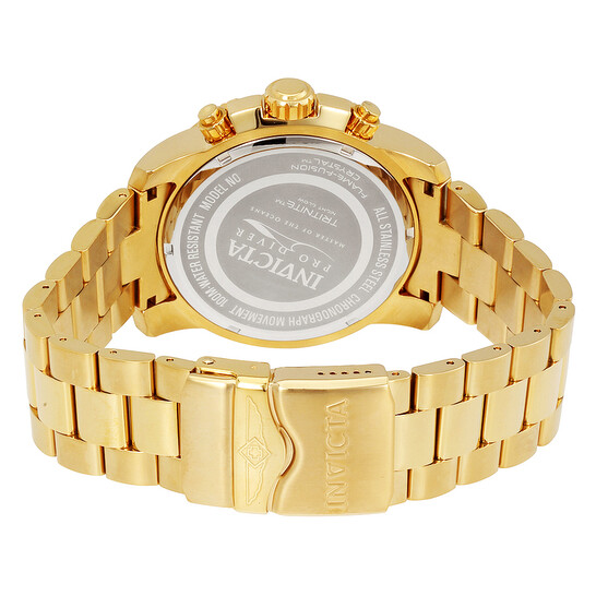 Invicta Pro Diver Chronograph Gold Dial Men's Watch 22227 - 546x546 Image #3