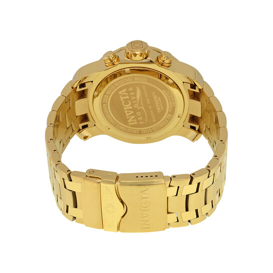 Invicta Pro Diver Chronograph Green Dial 18kt Gold-plated Men's Watch 0075 - 546x546 Image #3